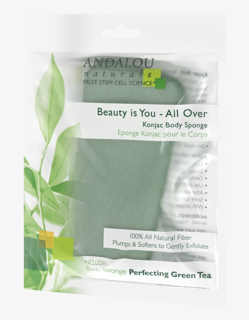 Konjac Sponge Biy V=1463691667 - Andalou Naturals All-over Konjac Body Sponge, transparent png #5603835