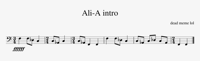 Ali A Intro Sheet Music For Piano Download Free In, transparent png #5604413