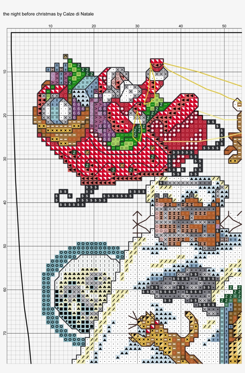 The Night Before Christmas - Cross-stitch, transparent png #5604420