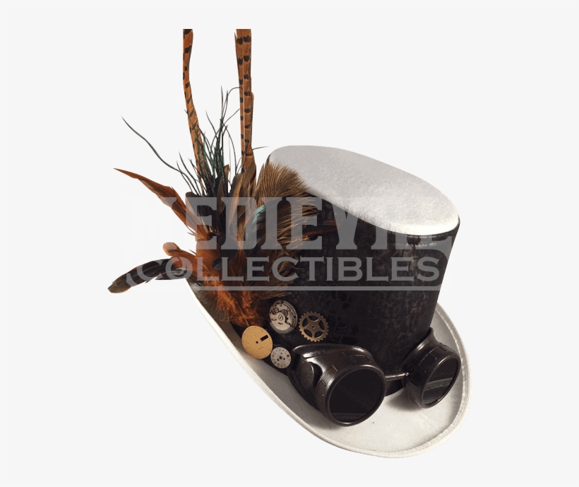 Steampunk Cole Goggle Top Hat - Steampunk Top Hats, Steampunk Shop, Steampunk Wedding,, transparent png #5605479