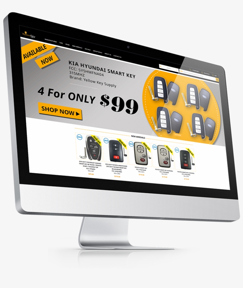 Yellow Key Supply Desktop View - Oraiko, transparent png #5606092