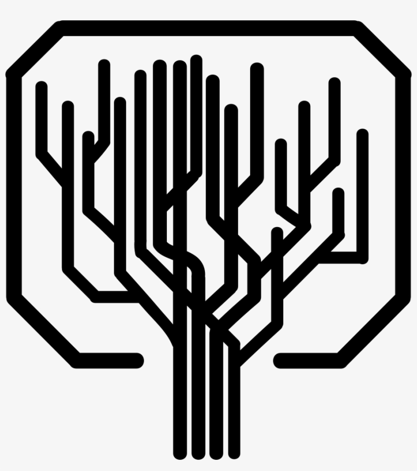 Tree Shape Of Straight Lines Like A Computer Printed, transparent png #5606430