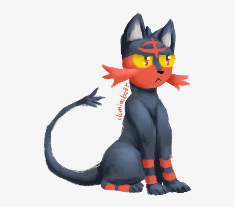 Litten By Dominobear - Cartoon, transparent png #5606556