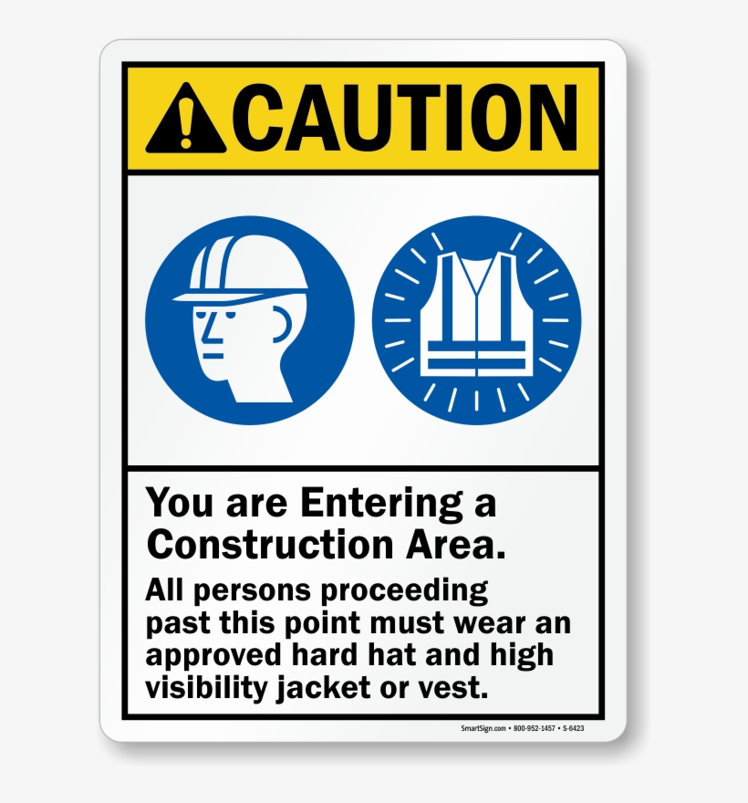 Zoom, Price, Buy - Warning Construction Area Hard Hat, transparent png #5611220