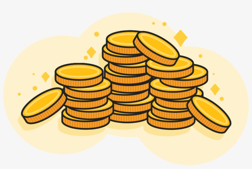 Large Pile Of Gold Coins - Gold, transparent png #5611681