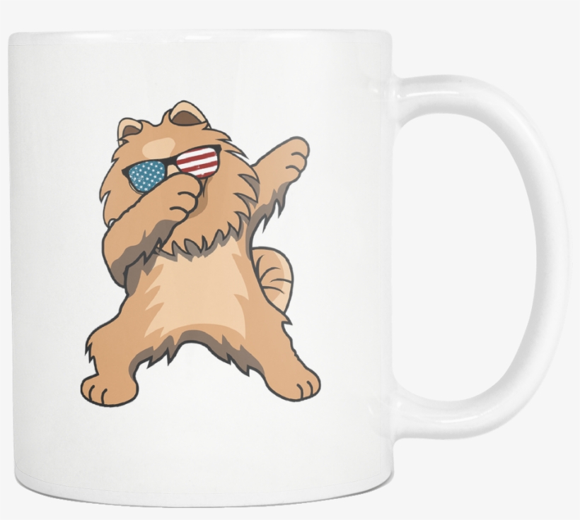 Dabbing Pomeranian Dog America Flag - Pomeranian, transparent png #5615929