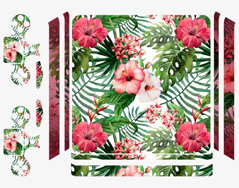 Tropical Jungle Ps4 Skin - Cute Tropical Flowers 2017-2018 Monthly Calendar: 17, transparent png #5616793
