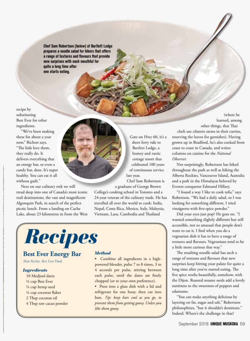 Chef Sam Robertson Below Of Bartlett Lodge Prepares - "seeking An American Art Of The Dance", transparent png #5618443