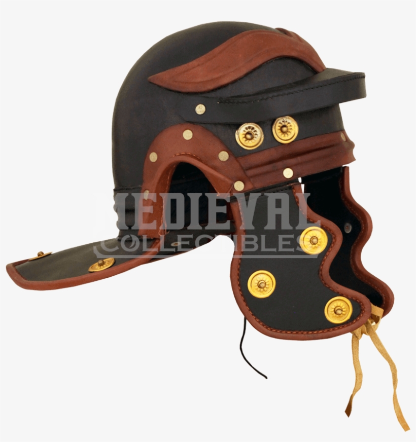 Leather Roman Trooper Helmet - Leather Roman Helmet, transparent png #5619191