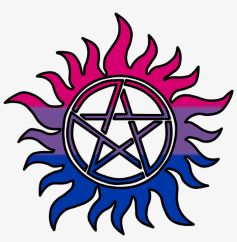 Bi Pride Supernatural Antipossesion - Supernatural Symbol Throw Blanket, transparent png #5619900