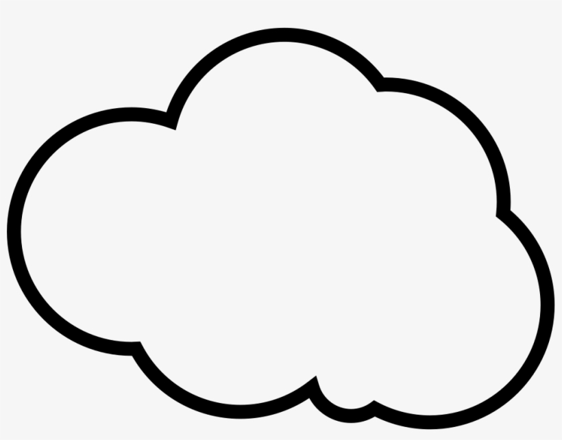 Single Cloud Svg Png Icon Free Download - Nubes En Blanco Y Negro Para Colorear, transparent png #5622382