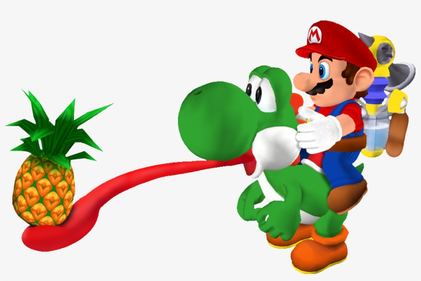On Png Cutout By Framerater - Super Mario Sunshine Yoshi, transparent png #5624739