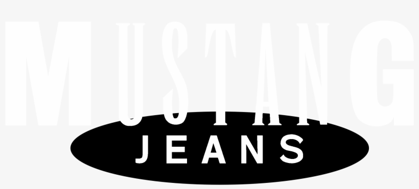 Mustang Jeans Logo Black And White - Mustang Jeans, transparent png #5624999