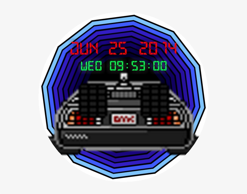 Back To The Future Animated Watch Face Preview, transparent png #5625279