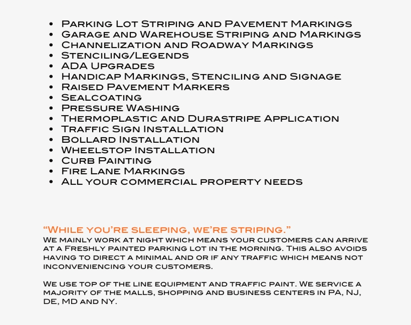 Parking Lot Striping And Pavement Markings Garage And - Road Surface Marking, transparent png #5625409