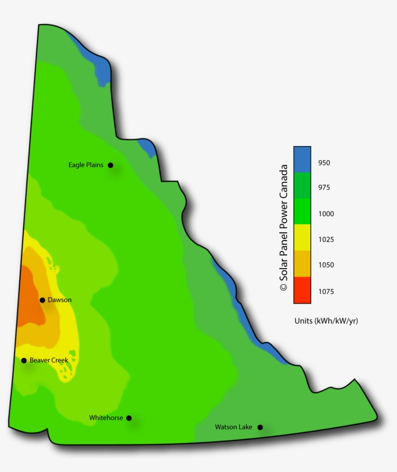 Annual Average Energy Production Potential For A Solar - Yukon, transparent png #5626321