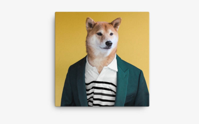 Mensweardog Mellow Yellow Canvas - Shiba Inu, transparent png #5627181