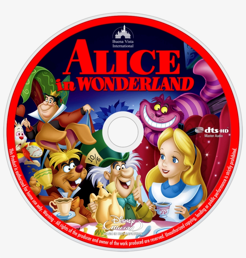 Alice In Wonderland Bluray Disc Image - Alice In Wonderland, transparent png #5627702