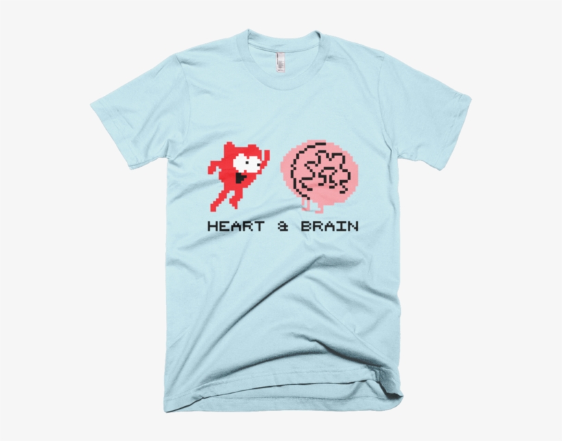 "8 Bit Heart And Brain" Unisex American Apparel T Shirts - Didn't Do It But If I Did I Was Drunk T-shirt Sweets, transparent png #5628607