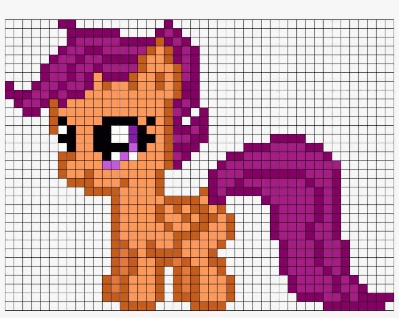 Scootaloo My Little Pony Perler Bead Pattern / Bead - Minecraft Pixel Art My Little Pony, transparent png #5628961