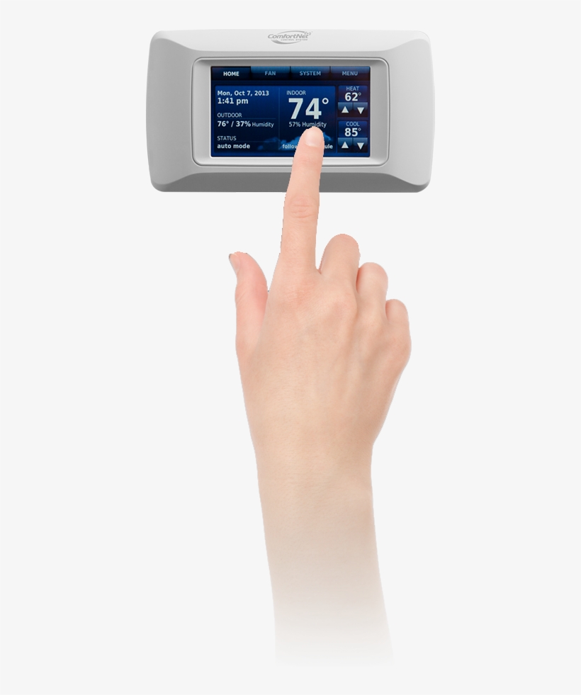 Hand Temp - Goodman Comfortnet-ctk04-communicating Thermostat-2h/2c-7-day, transparent png #5630337