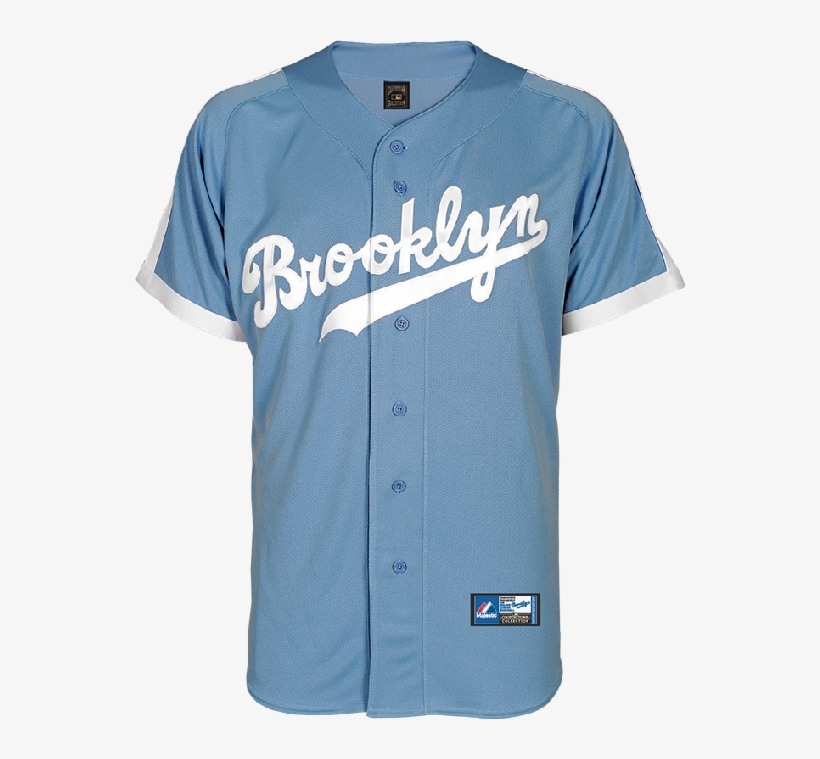 Brooklyn Dodgers Replica Baseball Jersey By Majestic - Baby Blue Brooklyn Dodgers Jersey, transparent png #5630904