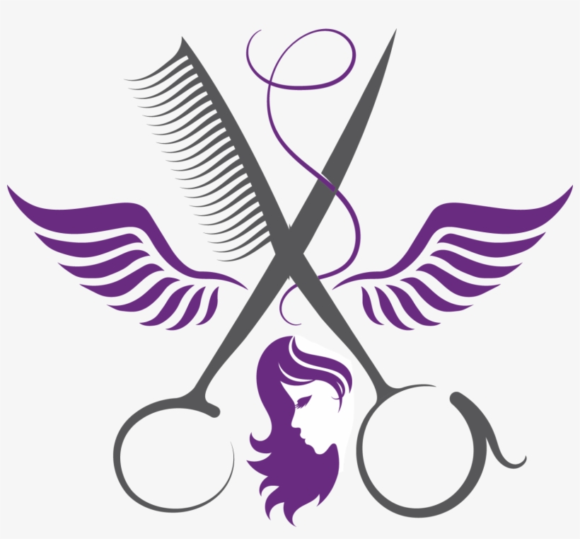 Clipart Transparent Library Belle Vous Salon Beautiful - Comb And Scissors Clipart, transparent png #5632220