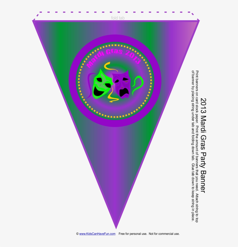 Mardi Gras Party Banner - Mardi Gras Banners Printables, transparent png #5632944