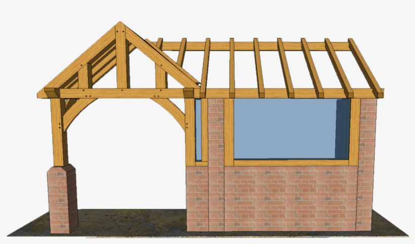 Traditional Porch And Glazed Bay Window 3d1 - Window, transparent png #5634769