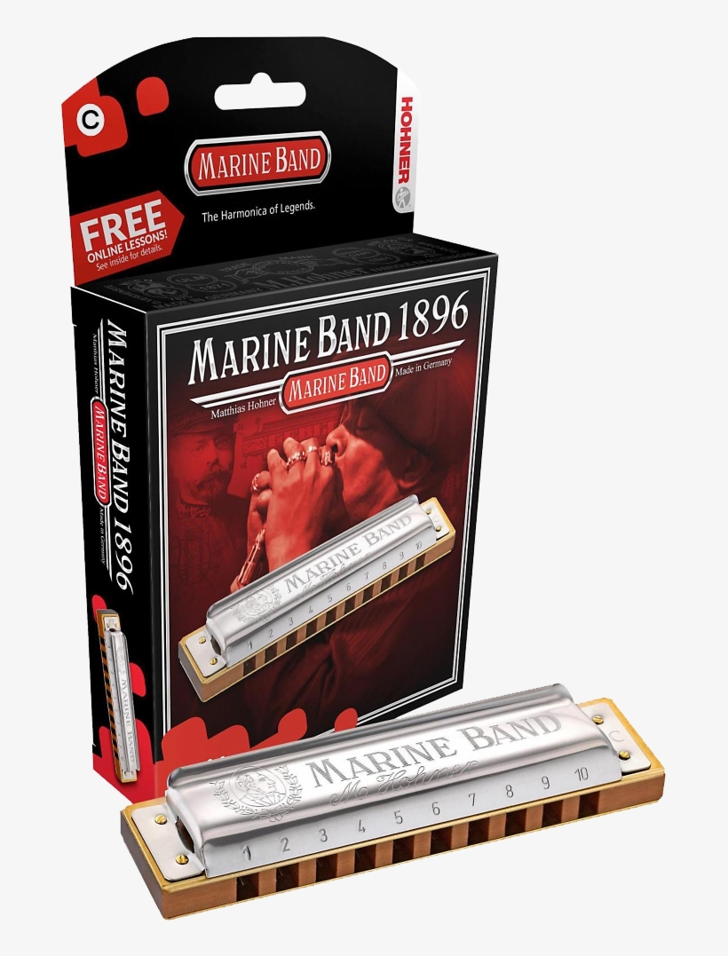 Hohner Marine Band Harmonica Key Of C - Harmonica Marine Band 1896, transparent png #5635281