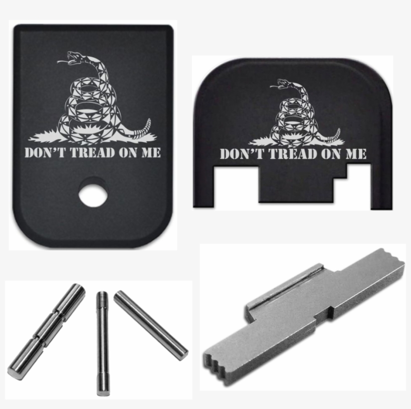 Upgrade Bundle For Glock Models 17-41 - Don't Tread On Me Design Rear Slide Cover Plate For, transparent png #5635340
