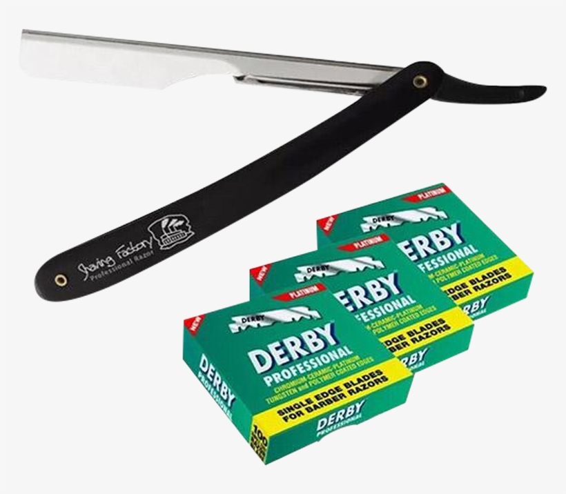 Straight Razor Shaving Kit - Derby Professional Single Edge Razor Blades (100 Blades), transparent png #5635641