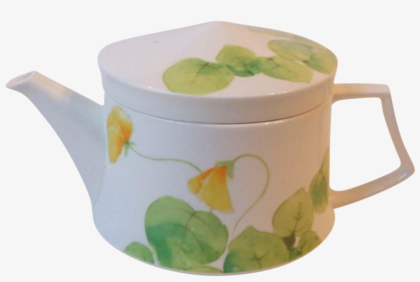Mikasa China Water Flowers Lilies Yellow 2 Cup Teapot, transparent png #5635875