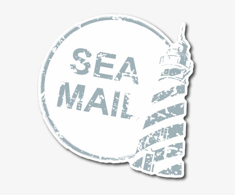 Sea Mail Beach Stamp Vinyl Sticker - Euclidean Vector, transparent png #5636289