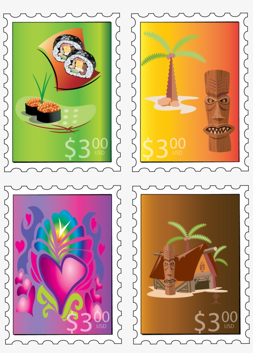 Made With Template For Stamps And Clips From Inside - Design, transparent png #5636360