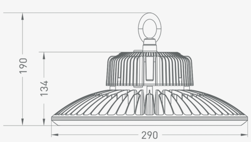 100w Led Ufo High Bay Light </br>mhb659/mhb660 - Sketch, transparent png #5636692