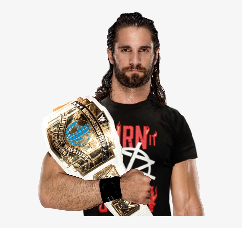 Seth Rollins With Intercontinental Title, transparent png #5637299