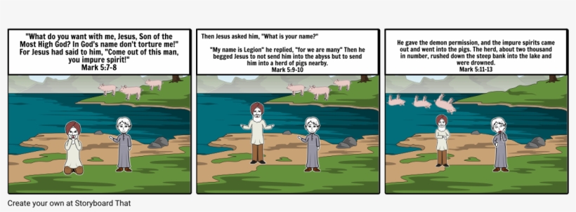 Jesus Restores A Demon-possessed Man, transparent png #5639136