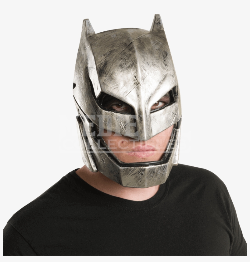 Adult Armoured Batman Half Mask From Medieval Collectibles - Dawn Of Justice Adult Affordable Armored Batman Mask, transparent png #5640241