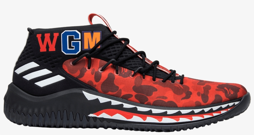Bape Dame 4s Red, transparent png #5640307