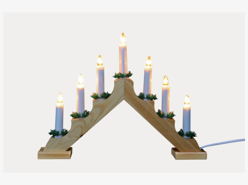 Pine Static 7 Bulb Candle Bridge - Christmas Candle Bridge, transparent png #5641267