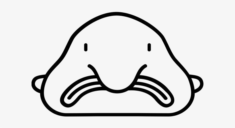 Blobfish Black And White, transparent png #5643737