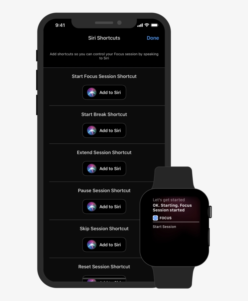 Focus 5 1 Siri Shortcuts, transparent png #5643985