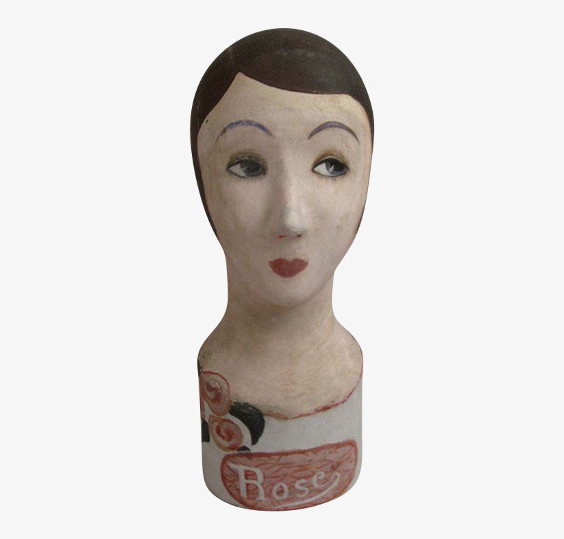 French Art Deco Mannequin Bust Head Display With Original, transparent png #5644046