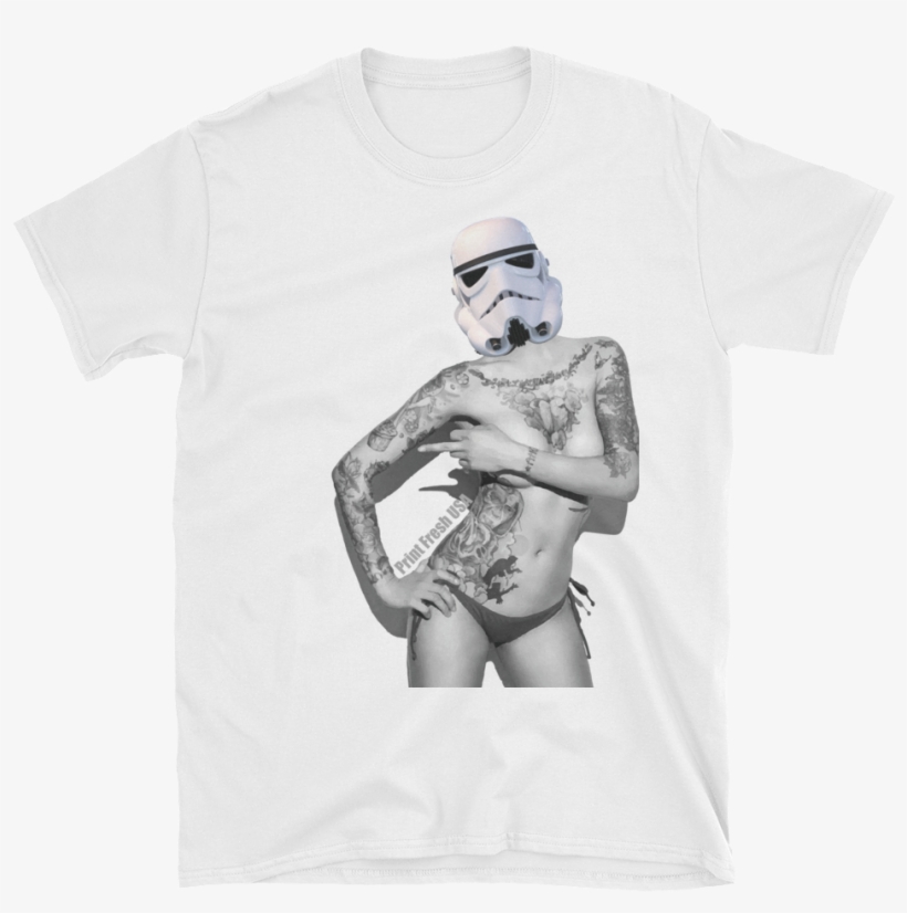 Sexy Stormtrooper Unisex T-shirt - Hot Bitch With Tattoos, transparent png #5644342