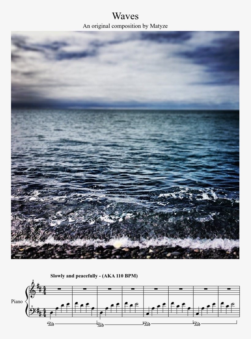 Musescore Piano Sheet Music, Waves, Piano Music Notes, - Galismens Private Listing For Hunter Whitfield - Men's, transparent png #5644837