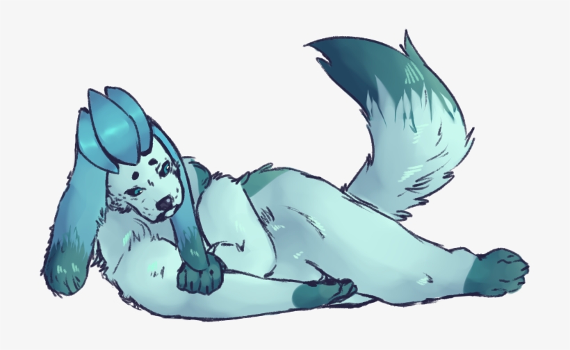 E621 Canine Eeveelution Feral Ginger Glaceon Mammal - Illustration, transparent png #5645128