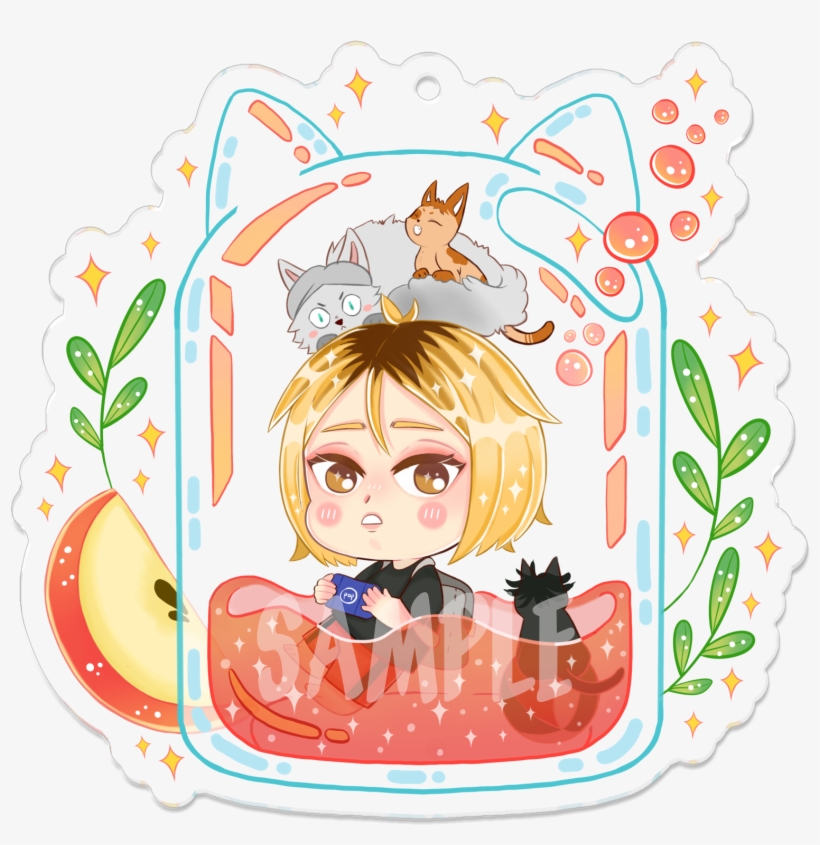 Haikyuu Glitter Acrylic Keychain Charm • Nao • Tictail, transparent png #5645953