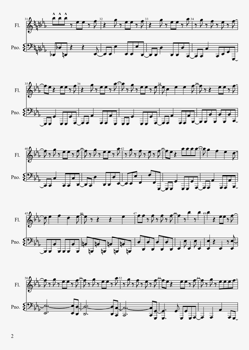 Haikyuu Imagination Sheet Music 2 Of 3 Pages - Five Nights At Freddy's Partitura Piano, transparent png #5646571