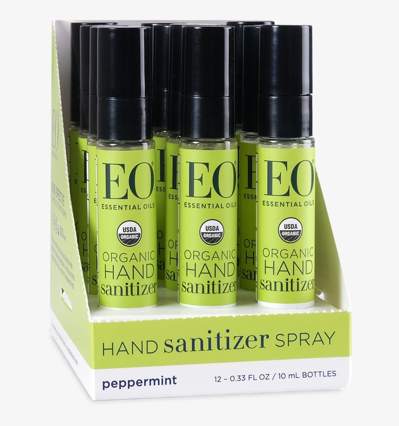 Eo Organic Peppermint Botanical Hand Sanitizer Spray - Small World Trading Company, transparent png #5646795
